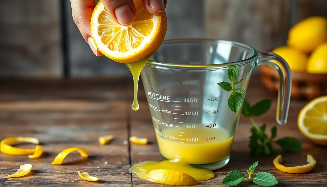 레몬즙 활용 이미지