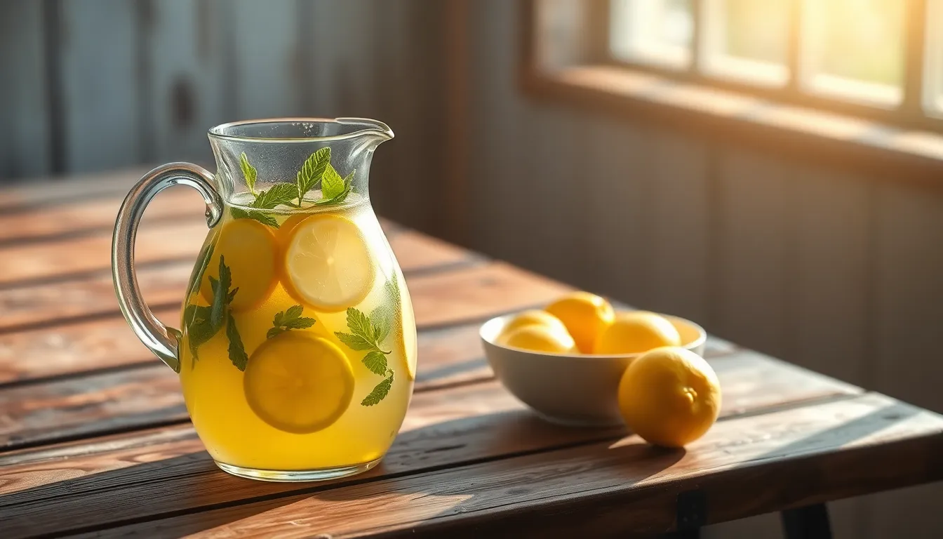 신선한 레몬과 레몬즙